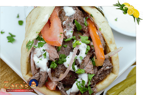 Beef Shawarma Wrap - Zara's Mediterranean Kitchen