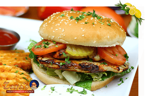 Chicken Burger - Zara's Mediterranean Kitchen